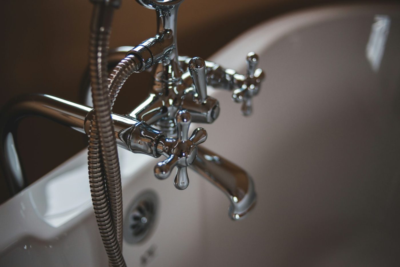 Chrome tap and hose fitting